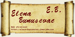 Elena Bunuševac vizit kartica